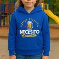 Necesito Cerveza Beer Lover Kids Hoodie thumb 3