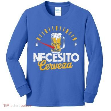 Necesito Cerveza Beer Lover Kids Long Sleeve Shirt