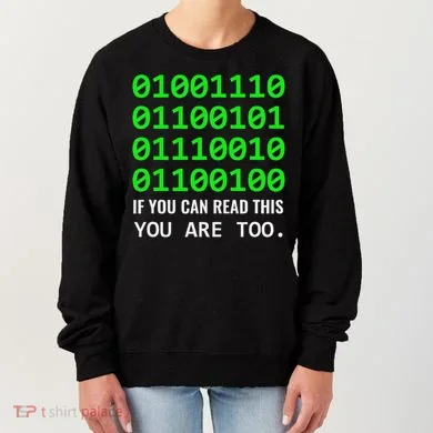 Nerd Computer Binary Code For Developer Geeks & Admins Women's Sweatshirt