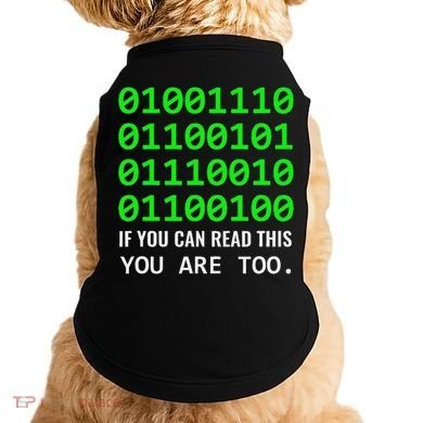 Nerd Computer Binary Code For Developer Geeks & Admins Doggie Tank