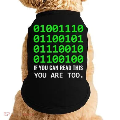 Nerd Computer Binary Code For Developer Geeks & Admins Doggie Tank