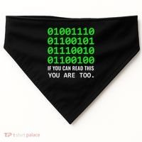 Nerd Computer Binary Code For Developer Geeks & Admins USA-Made Doggie Bandana thumb 0