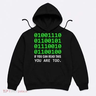 Nerd Computer Binary Code For Developer Geeks & Admins Hoodie