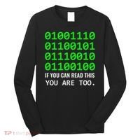 Nerd Computer Binary Code For Developer Geeks & Admins Long Sleeve Shirt thumb 0
