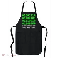 Nerd Computer Binary Code For Developer Geeks & Admins Apron thumb 0
