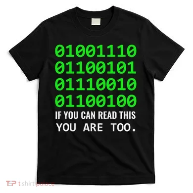 Nerd Computer Binary Code For Developer Geeks & Admins T-Shirt