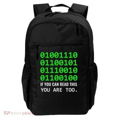 Nerd Computer Binary Code For Developer Geeks & Admins Backpack