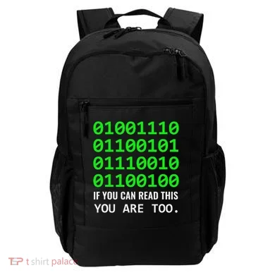 Nerd Computer Binary Code For Developer Geeks & Admins Backpack