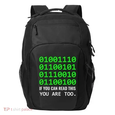 Nerd Computer Binary Code For Developer Geeks & Admins Transport Backpack