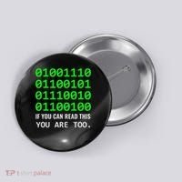 Nerd Computer Binary Code For Developer Geeks & Admins Button thumb 0