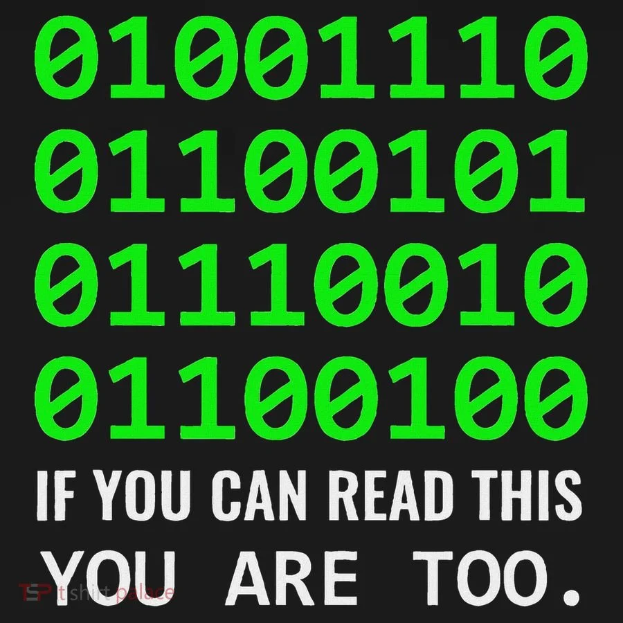 Nerd Computer Binary Code For Developer Geeks & Admins Button