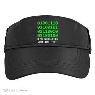 Nerd Computer Binary Code For Developer Geeks & Admins Adult Drive Performance Visor
