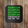 Nerd Computer Binary Code For Developer Geeks & Admins Coaster
