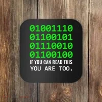 Nerd Computer Binary Code For Developer Geeks & Admins Coaster thumb 0