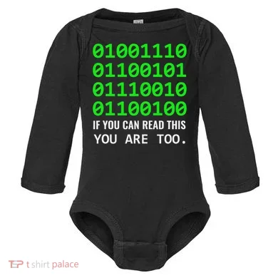 Nerd Computer Binary Code For Developer Geeks & Admins Baby Long Sleeve Bodysuit