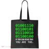 Nerd Computer Binary Code For Developer Geeks & Admins Tote Bag