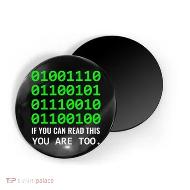 Nerd Computer Binary Code For Developer Geeks & Admins Magnet