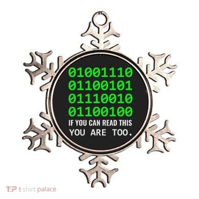 Nerd Computer Binary Code For Developer Geeks & Admins Ornament