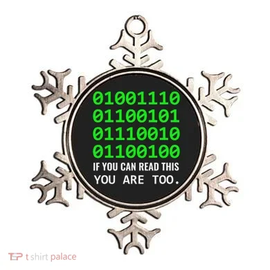 Nerd Computer Binary Code For Developer Geeks & Admins Ornament