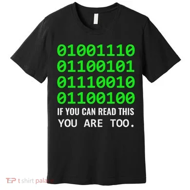 Nerd Computer Binary Code For Developer Geeks & Admins Premium T-Shirt