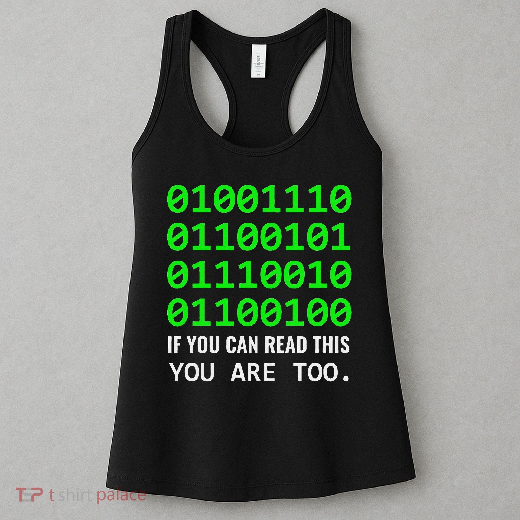 Nerd Computer Binary Code For Developer Geeks & Admins Women's Tank Top