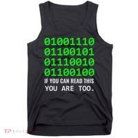 Nerd Computer Binary Code For Developer Geeks & Admins Tank Top thumb 0