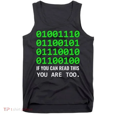Nerd Computer Binary Code For Developer Geeks & Admins Tank Top
