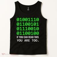 Nerd Computer Binary Code For Developer Geeks & Admins Tank Top thumb 2