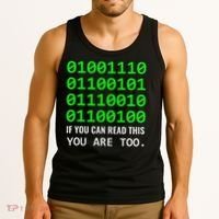 Nerd Computer Binary Code For Developer Geeks & Admins Tank Top thumb 3
