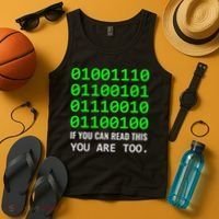 Nerd Computer Binary Code For Developer Geeks & Admins Tank Top thumb 4