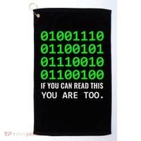 Nerd Computer Binary Code For Developer Geeks & Admins Golf Towel thumb 0