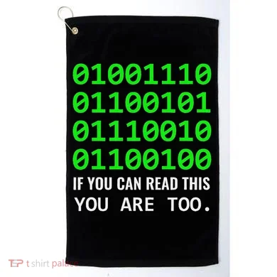 Nerd Computer Binary Code For Developer Geeks & Admins Golf Towel