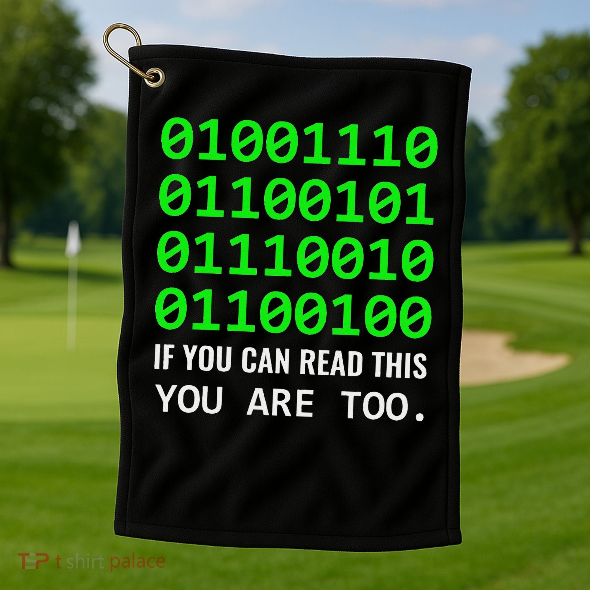 Nerd Computer Binary Code For Developer Geeks & Admins Golf Towel
