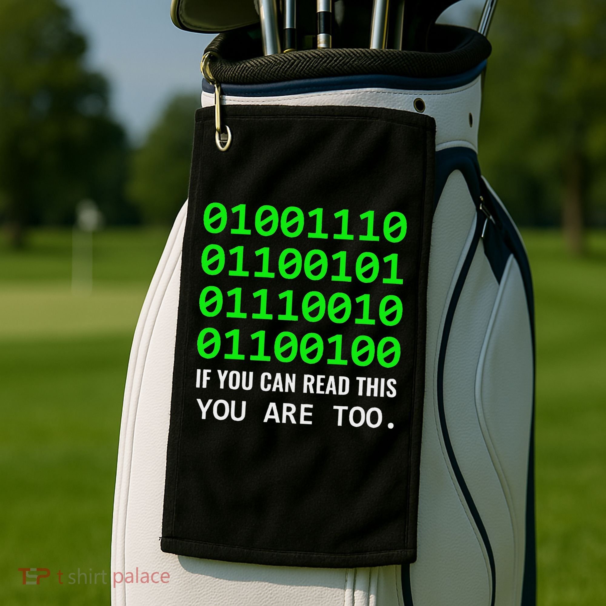 Nerd Computer Binary Code For Developer Geeks & Admins Golf Towel