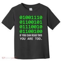 Nerd Computer Binary Code For Developer Geeks & Admins Toddler T-Shirt thumb 0