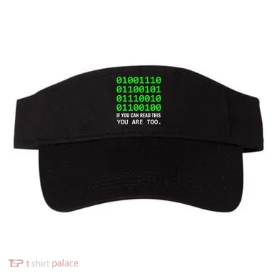 Nerd Computer Binary Code For Developer Geeks & Admins Visor