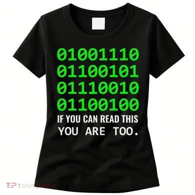 Nerd Computer Binary Code For Developer Geeks & Admins Women's T-Shirt