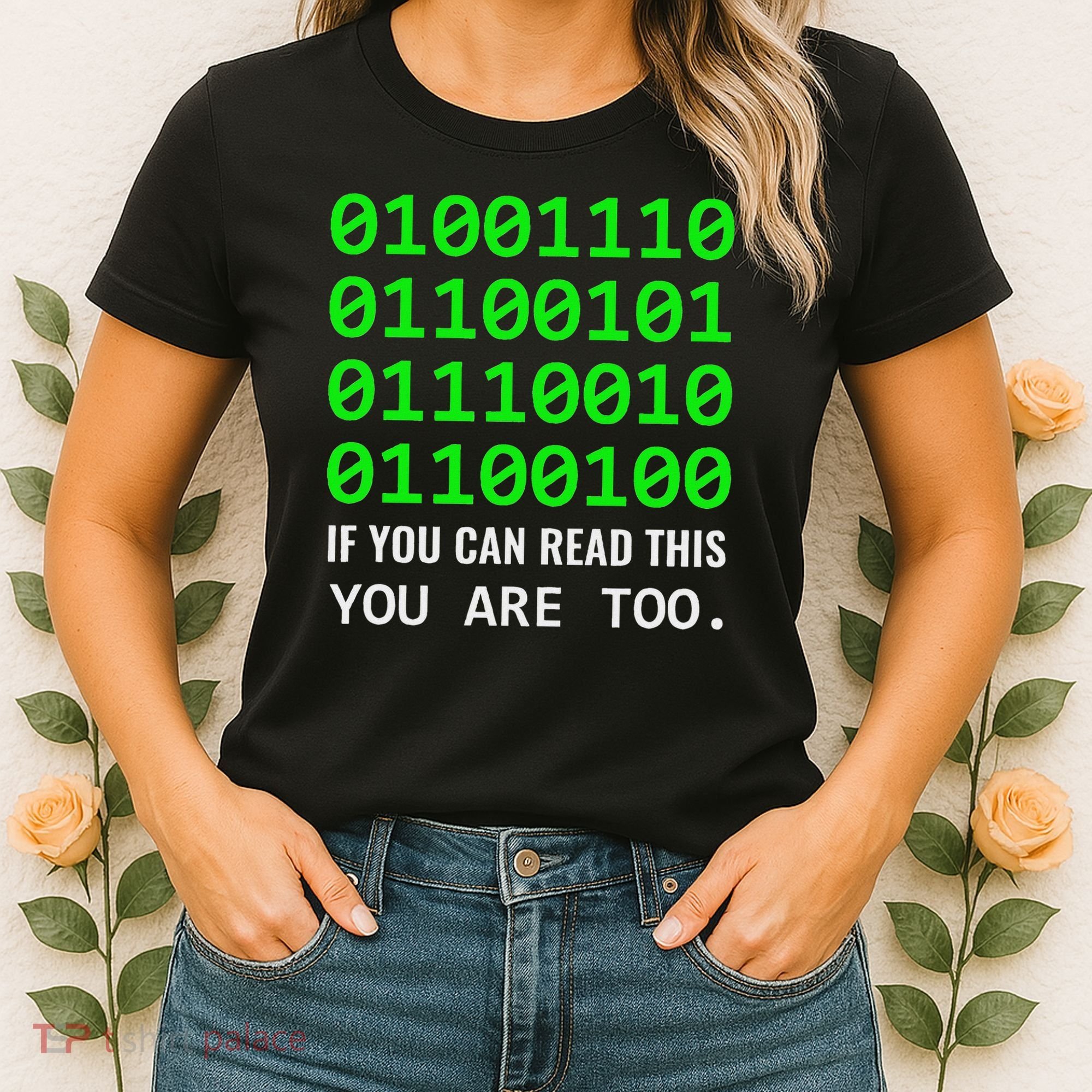 Nerd Computer Binary Code For Developer Geeks & Admins Women's T-Shirt
