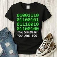 Nerd Computer Binary Code For Developer Geeks & Admins Women's T-Shirt thumb 3