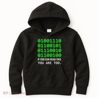 Nerd Computer Binary Code For Developer Geeks & Admins Kids Hoodie thumb 0