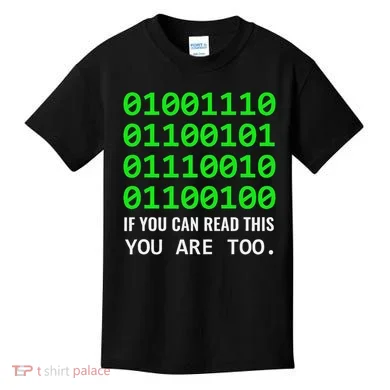 Nerd Computer Binary Code For Developer Geeks & Admins Kids T-Shirt
