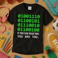 Nerd Computer Binary Code For Developer Geeks & Admins Kids T-Shirt thumb 3