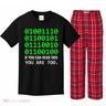 Nerd Computer Binary Code For Developer Geeks & Admins Kids Plaid Pajama Set