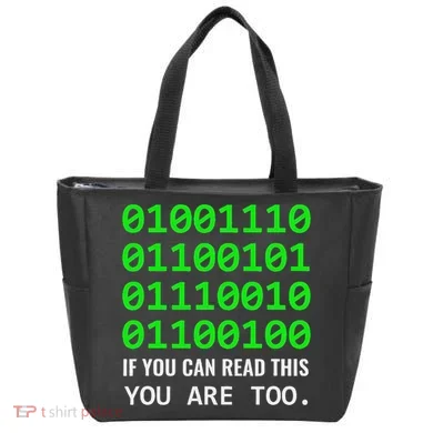 Nerd Computer Binary Code For Developer Geeks & Admins Tote Bag