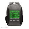 Nerd Computer Binary Code For Developer Geeks & Admins Vector Backpack