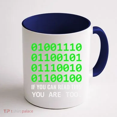 Nerd Computer Binary Code For Developer Geeks & Admins Coffee Mug back