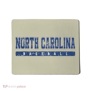 North Carolina Baseball Blue Vintage Text Mousepad