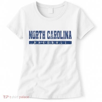 North Carolina Baseball Blue Vintage Text Women's T-Shirt