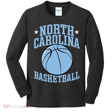 North Carolina Basketball Kids Long Sleeve Shirt