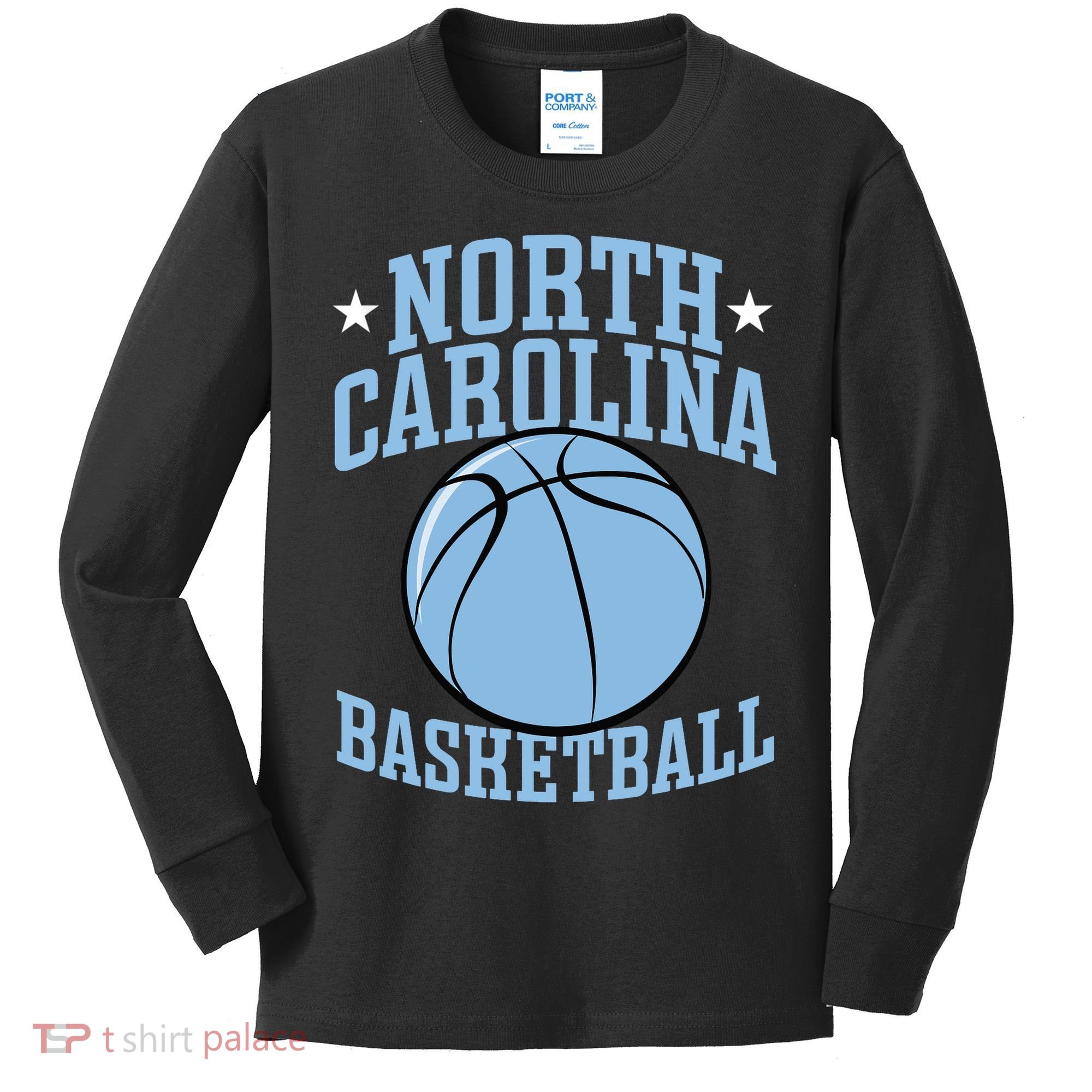 North Carolina Basketball Kids Long Sleeve Shirt